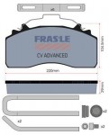 FRAS-LE desky brzdové MB Actros MP4, Arocs, Antos, EURO 6 (MAXX 22) - standard