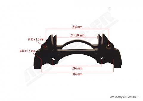 MYCALIPER držák brzdového třmene L/P Knorr 19,5