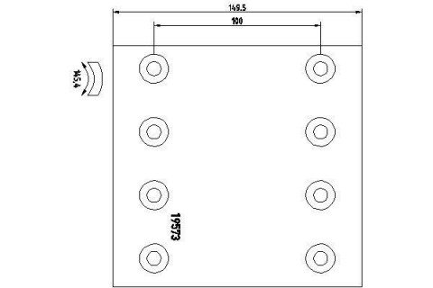 TEXTAR obložení brzdové BPW - 300x150mm STD