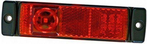 HELLA pozička červená LED kabel 0,5m