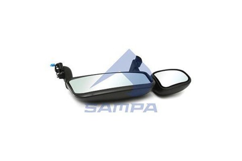 SAMPA zrcátko velké SCANIA 4, R, dlouhý držák velké+malé P, kompl.el.+vyhř.
