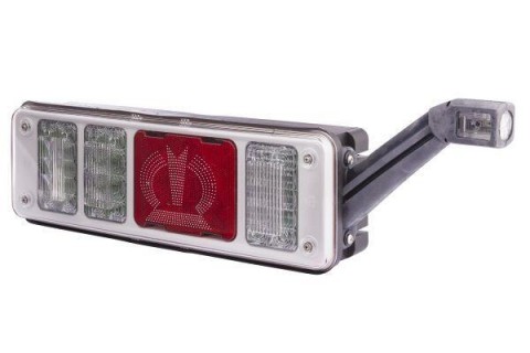 HELLA světlo koncové KRONE P s tykadlem, plně LED, s logem, bílý podklad