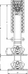 noha odstavná SAF HERCULES 800/460mm (s převodovkou) Pravá