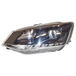 světlomet přední levý - halogenový s čočkou LED ŠKODA Fabia III 6V0 6V1941015B - poškozený