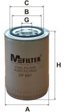 MFILTER filtr paliva SCANIA 124