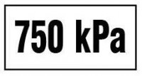 MARKWART samolepka - tlak 750 kPa, malá