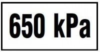 MARKWART samolepka - tlak 650 kPa, malá
