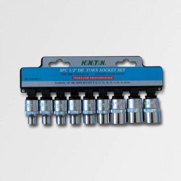 HONITON sada hlavic TORX 1/2" 10-24mm, 9ks