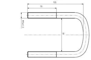 MARKWART třmen pera MAN s maticemi M14x82x136