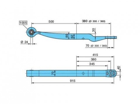 pero BPW 1x62/70  500/380/24 silentblok pr.24