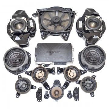 sada reproduktorů BOSE + zesilovač AUDI A8 4H0 lift  4G1035223A  4H0035297  4H0035411A
