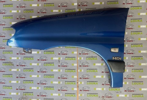 PŘEDNÍ BLATNÍK, PEUGEOT PARTNER, MODRÝ - KMHC, LEVÝ