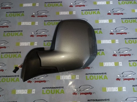 LEVÉ ELEKTRICKY SKLOPNÉ ZRCÁTKO, PEUGEOT PARTNER lll, OD-08, ŠEDÉ