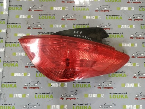 ZADNÍ SVĚTLO PRAVÉ, PEUGEOT 308 HATCHBACK OD-07 DO-16