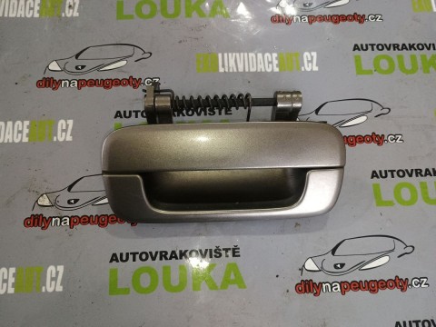 VNĚJŠÍ KLIKA PEUGEOT 406 LEVÁ ZADNÍ, ŠEDÁ