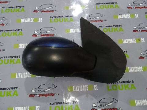PRAVÉ EL. ZRCÁTKO, PEUGEOT 206, MODRÉ, OD-03