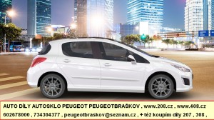 PEUGEOT náhradní díly 207 308 autosklo braškov 