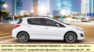 PEUGEOT náhradní díly 207 308 autosklo braškov 